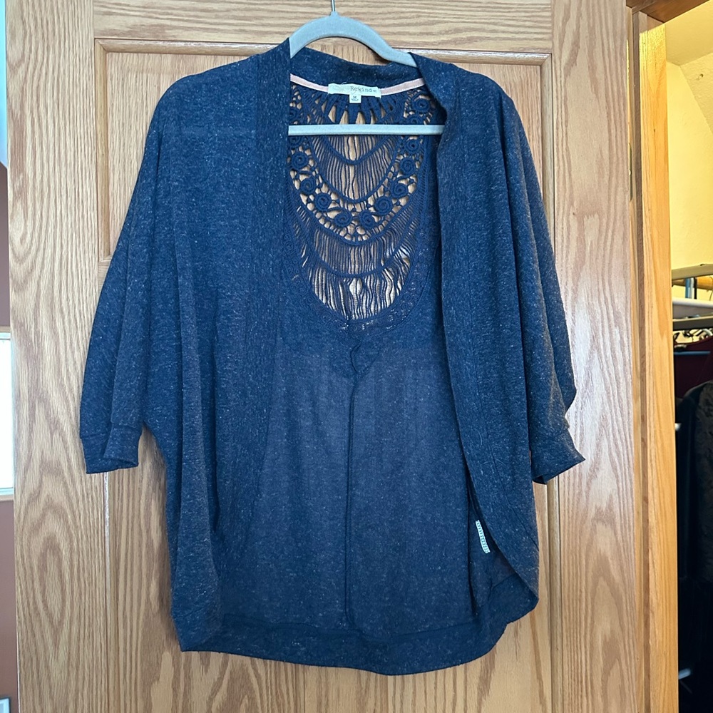 Blue cardigan